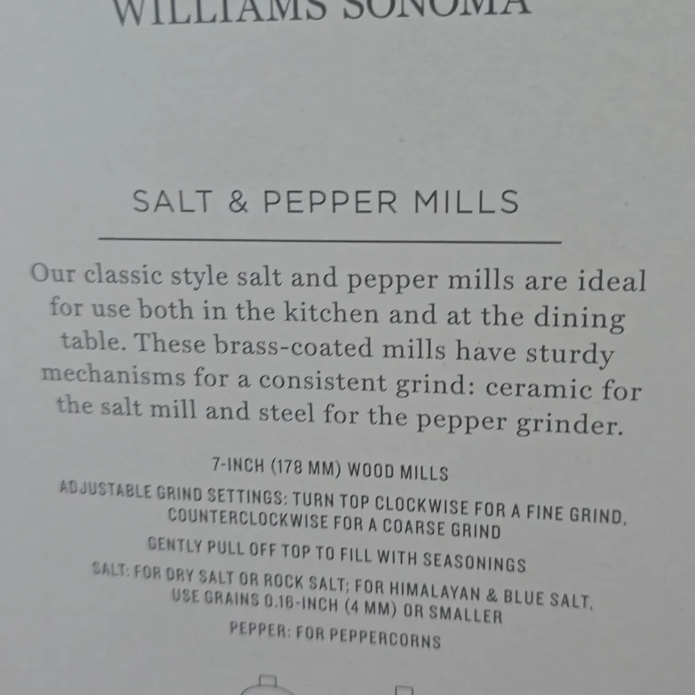 Williams Sonoma Gold & Silver Salt & Pepper Shakers, Brass & Silver, $249.95US